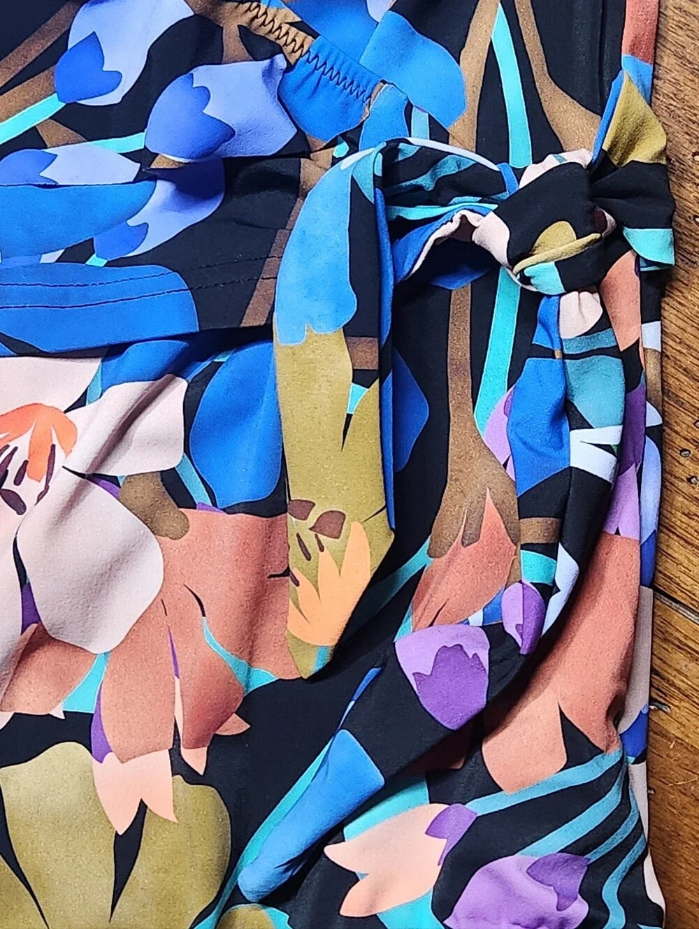 NWT Profile by Gottex 18W Floral Surplice One Piece Swimsuit Tummy Control $178
